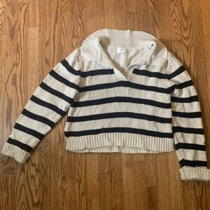 Dissh Colbie striped knit black and white sweater